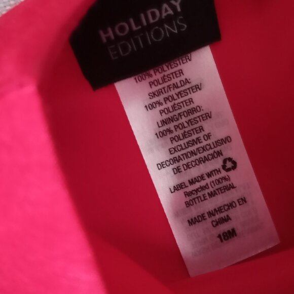 'Holiday Editions' Party Dress Size 18 Month's Red & White EUC - Picture 7 of 8